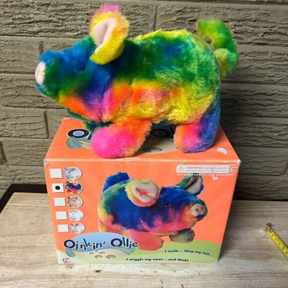 Gemmy oinkin Ollie animated plush pink vintage 2004 - Picture 2 of 9